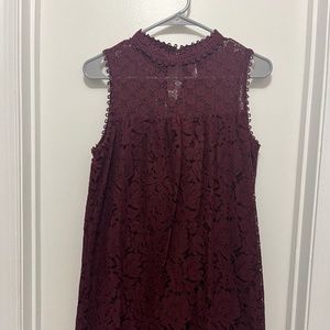 Xhilaration Maroon Swing Dress